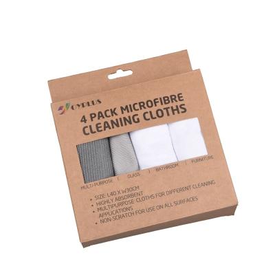 China Super Soft Viable Hot Selling Stability Microfiber Absorbent Cleaning Cloth For Home Cleaning 4pack for sale