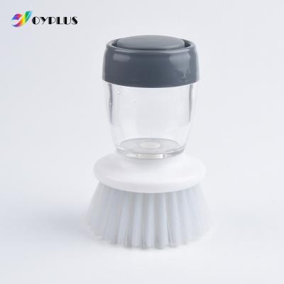 China Sustainable Plastic Kitchen Instruments PP Polyester Fiber Small Kitchen Dish Sink Washing Scrub Brush for sale