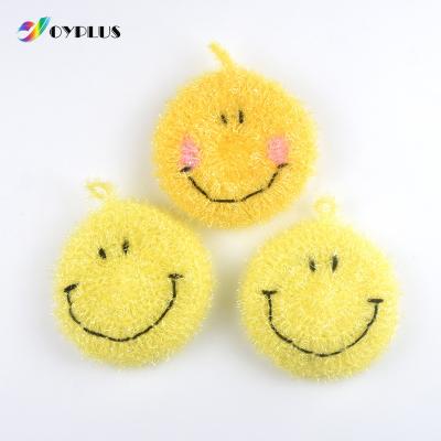 China Sustainable Hot Selling Sponges Manufacturer Scouring Pad Cleaning Dish Kitchen Happy Face Sponge for sale