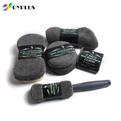 China Car Cleaning Multifunctional Portable 9pcs Car Cleaning Kit Accessories Auto Care Washer Sponge Cleaning Tool Kit for sale