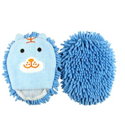 China Eco-friendly Custom Carton Style Chenille Glove Car Wash Glove /microfiber Car Care Glove/Clean Chenille Glove for sale