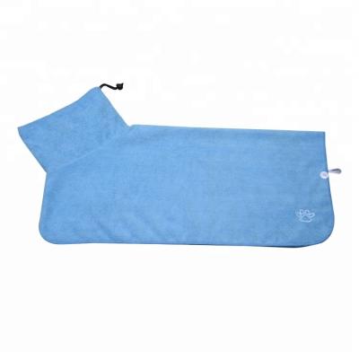 China Viable Pet Drying Towel Cleaning Robe Quickly Dry Water Absorbent Microfiber Pet Bath Dog Towels for sale