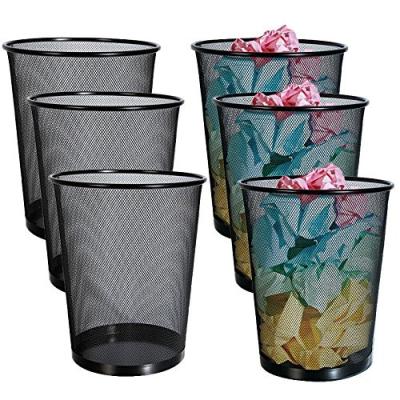 China 6L Metal Viable Material Around Mesh Wastebasket Trash Cans for sale