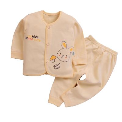 China Two Piece Set Cotton Clothes Baby Clothes Knitted Baby Boy Girls Breathable Clothing for sale