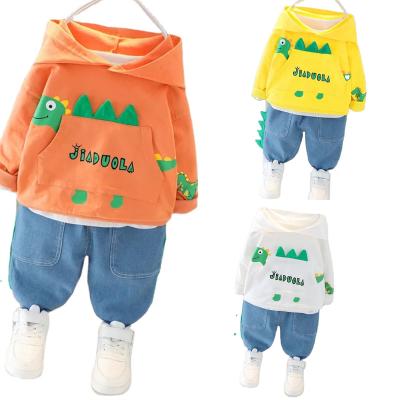 China Hot selling kids jeans sports suit kids casual suit hoodie+jeans 2 pics for sale