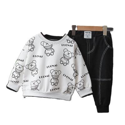 China New Product Casual Kids Comfortable Fashionable Boy Clothes Autumn Two-Piece Suit With Letter Printing for sale