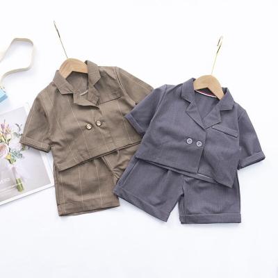 China Noble Style Anti-Shrink Noble Style Kids Boys Suit Kids Shirt Baby Formal Dress Sets for sale