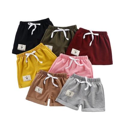 China Breathable Wholesale Custom Summer Korean Version Girls Candy Color Sports Pants Kids Casual Shorts for sale