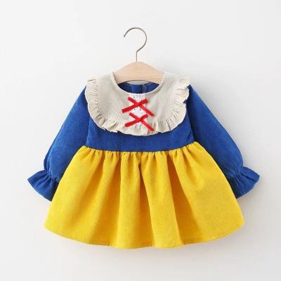 China Breathable Babies Spring Long Sleeve Fall Outfits Kids Ruffle Dress Set for sale