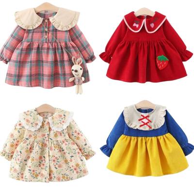 China Breathable Kids Clothes Dress For Girl Spring Floral Long Sleeve Boutique Princess Girls Dresses for sale