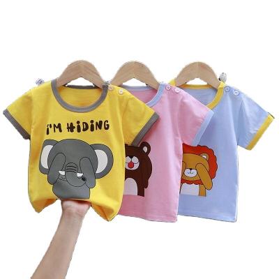 China Breathable Wholesale High Quality Plain O-Neck Cotton Kids T-shirt 100% Blank Children's T-shirts for sale