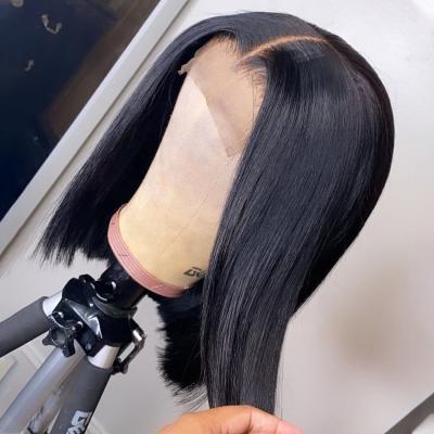 China Custom Made Bob Short Human Hair Lace Front Human Hair Wig Vendors for sale