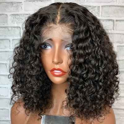 China Jerry Curl & Brazilian Kinky Curly Curly Lace Frontal Wig Pre Plucked With Baby Hair 13X4 Cuticle Aligned Raw Virgin Hair Lace Front Wigs for sale