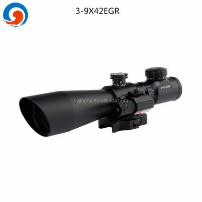 China Aluminum alloy 3-9X42EG. Bright Red and Green Double Dot Rifle Scope with Red Dot Laser Sight for sale