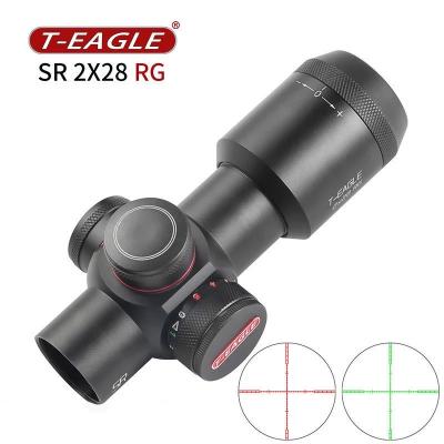 China Tactical T-EAGLE 2X28 RG Short Rifle Scope Red and Green Hunting Scope Quickly Aiming Airsoft AR15 Telescope 2x28 Parts for sale