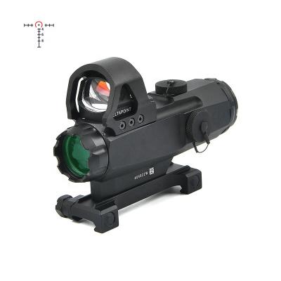 China Aluminum Alloy Hunting Accessories Scope 4x24mm Rifle Scope With Red Dot Multi-Range Riflescope for sale