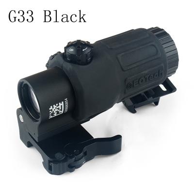 China Aluminum Alloy Hunting G33 Sight Scope Airsoft Scope 3X Magnifier With Switch To Side QD For 20mm Rail Mount Apply Red Dot 552 553 556 558 for sale