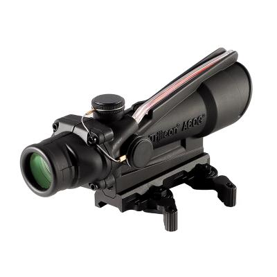 China Aluminum Alloy 5x35 ACOG Style Hunting RifleScopes Real Red Reticles Scope Fiber Optics Tactical Sights Rifle Scope For Hunting for sale