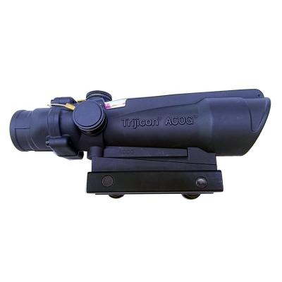 China Aluminum Alloy Hunting Accessories ACOG 6x32 Tactical Red Dot Riflescope With Real Fiber Optics Scope for sale