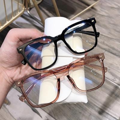 China For New Design Plastic Reading Glass Frame Blue 18017 Anti Blocking Oversized Optical Glass Women Men for sale