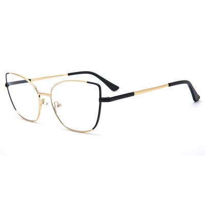 China For 0185 New Fashion Women's Oversized Metal Cat-Eye Frame Optical Glasses Reading Glasses for sale