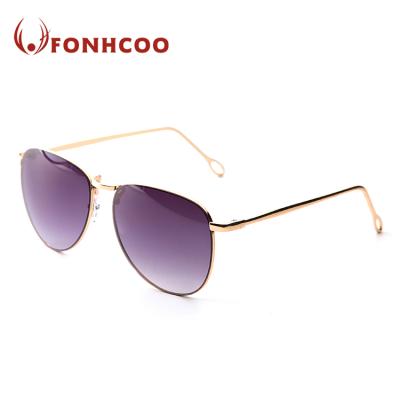 China Cheap wholesale fashion metal lens purple sunglasses FONHCOO fashion sunglasses for sale