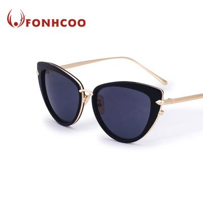 China FONHCOO Fashion Sunglasses Hot Sale Fashion Metal Frame Women Sunglasses With Thin Temple for sale