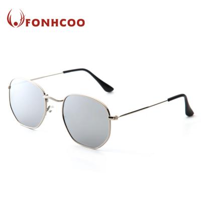 China Fashion Sunglasses FONHCOO Italy Fashion Metal Square Frame High Level Sun Glasses for sale