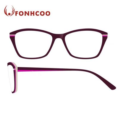 China For FONHCOO Reading Glasses Fashion Hand Made Acetate Glasses Women Optical Frame for sale