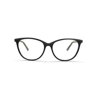 China For Reading Glasses Factory Cheap Fashion Customized Black Wooden Acetate Optical Frame In Stock for sale