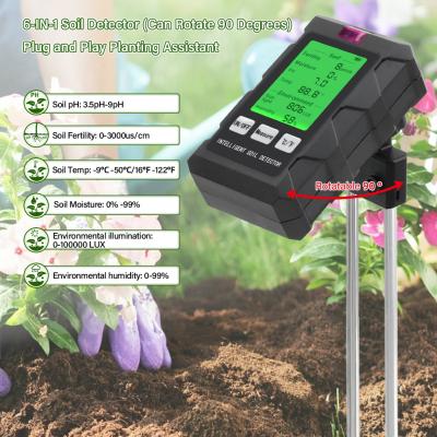 China Comprehensive 6-in-1 Soil Detector: Your Ultimate Tool for Gardening & Plant Care for sale