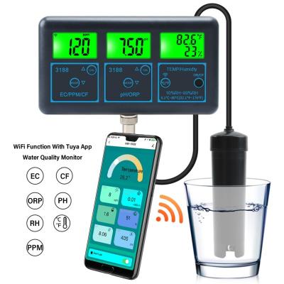 China 7-in-1 Smart Water Quality Monitor – pH/EC/ORP/PPM/CF/TDS/Temperature for Aquarium, Hydroponics & Pool for sale