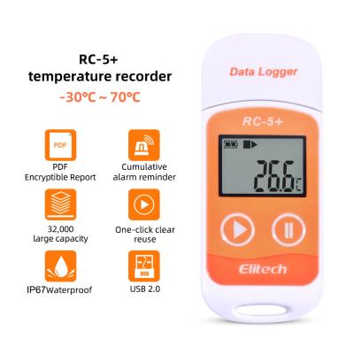 China Temperatur-Datenlogger Abkühlung USBs Elitech RC-5+ zu verkaufen