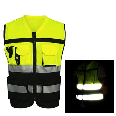 China Reflective Water Proof Marks Invest Safety Driving Jacket Security Visibility Workwear Vest Traffic Vest Recycling Vest for sale