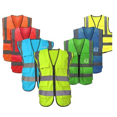 China Water Proof Multi-pocket Reflective Vest Traffic Hygiene Neutral Sleeveless Work Recycling Clothing for sale