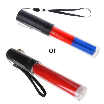 China Powerful Led Flashing Red Light Traffic Police Equipment 4 Modes Traffic Safety Light Flashlight Lantern Flashlight Stick for sale