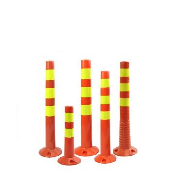 China High Visible Plastic High Road Equipments 45CM Increase Warning Reduce Danger Pile Reflective Column Cone for sale