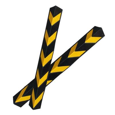 China High Visible PVC Corner Guard Anti Collision Tape Underground Garage Parking Lot Reflective Rubber Accident Proof Warning Signs for sale