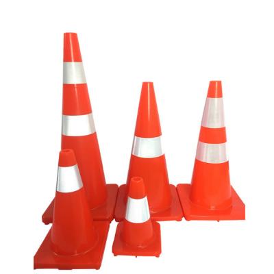 China PVC Underground Parking Lot Road Cone Isolation Barricade Reflective Reflective Warning Cones for sale