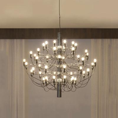 China Modern Gold 2097 / Designer Chrome Chandelier For Modern Living Room Hotel Home Lighting Dining Room Kitchen Light Fixture 30/50 Lights for sale