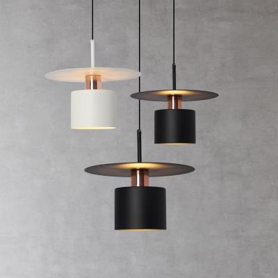 China Modern Simple White Hang Fixture Industrial Iron Shade Black Dining RoomTable Kitchen Island Cafe Restaurant Hotel Decor Pendant Light for sale