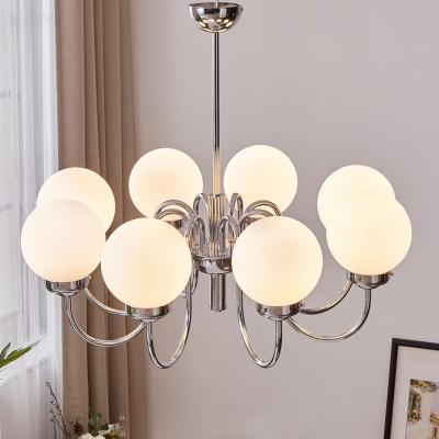 China Modern Design E27 Modern Fixture Branch Home Hanging Lamp For Chandelier Nordic Glass Ceiling Metal Kitchen Table Chrome Pendant Light for sale