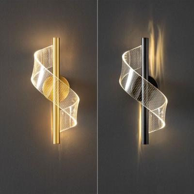 China Nordic Modern Luxury Indoor Hotel Decorative Gold Bedside Gold Decor Bathroom Bedroom Wall Lamp Quality LED Design Wall Lamp for sale