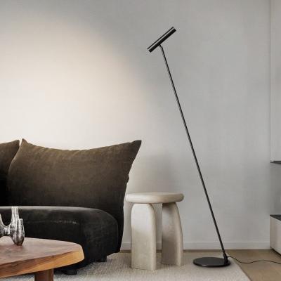 China Newest Postmodern In Running Drop Shipping Nordic Modern Black Metal Floor Lamp Minimalist Living Room Corner Standing Adjustable Light Head for sale