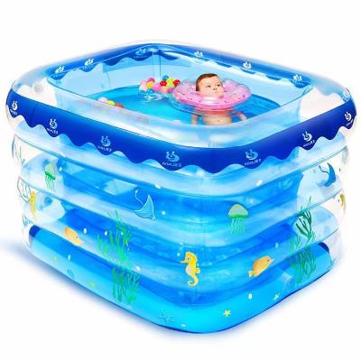 China Pool Newborn Household Placement Infant Baby Bath Inflatable Bucket Thickened Folding Indoor Children's Splashing Pool for sale