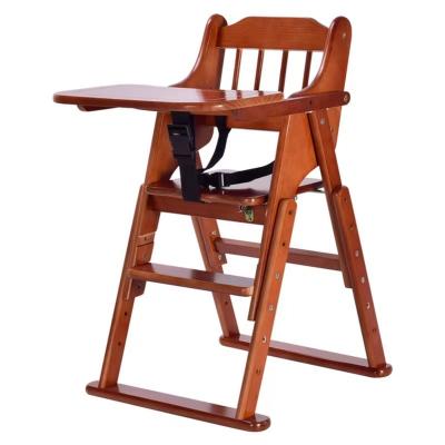 China Modern Baby Dining Chair Solid Wood Folding Portable Adjustable Children's Dining Table And Chair for sale