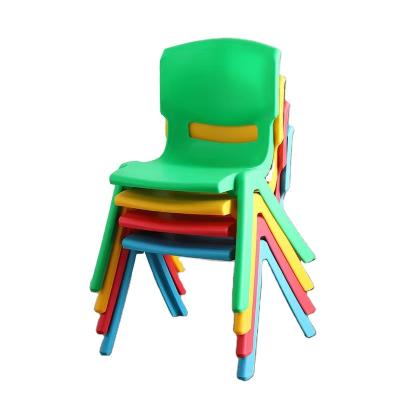 China Modern Children's Chair Thickened Kindergarten Back Baby Dining Chair Small Plastic Bench Stool Household Non-slip for sale