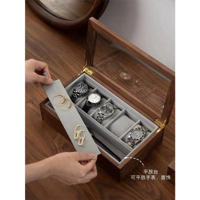 China Placement Black Walnut Collection Box For Watch Jewelry Watch Storage Box for sale