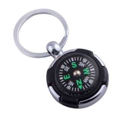 China Pointing Guide Wholesale Mini Compass Keychain For Traveling Tire Climbing Shaped Key Chain Pocket Style Small Metal Compass for sale