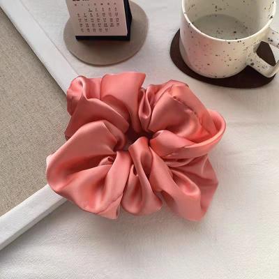 China Japanese and Korean version satin large intestine ring decoration nice hair ring large intestine solid color silk hair rope new for ladies for sale